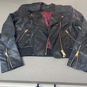 Free people faux leather jacket